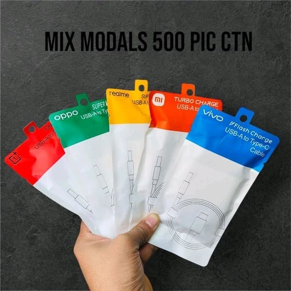 Mix 5 Models Polly Flash Charge Usb To Type-C Cable — Brand: MI