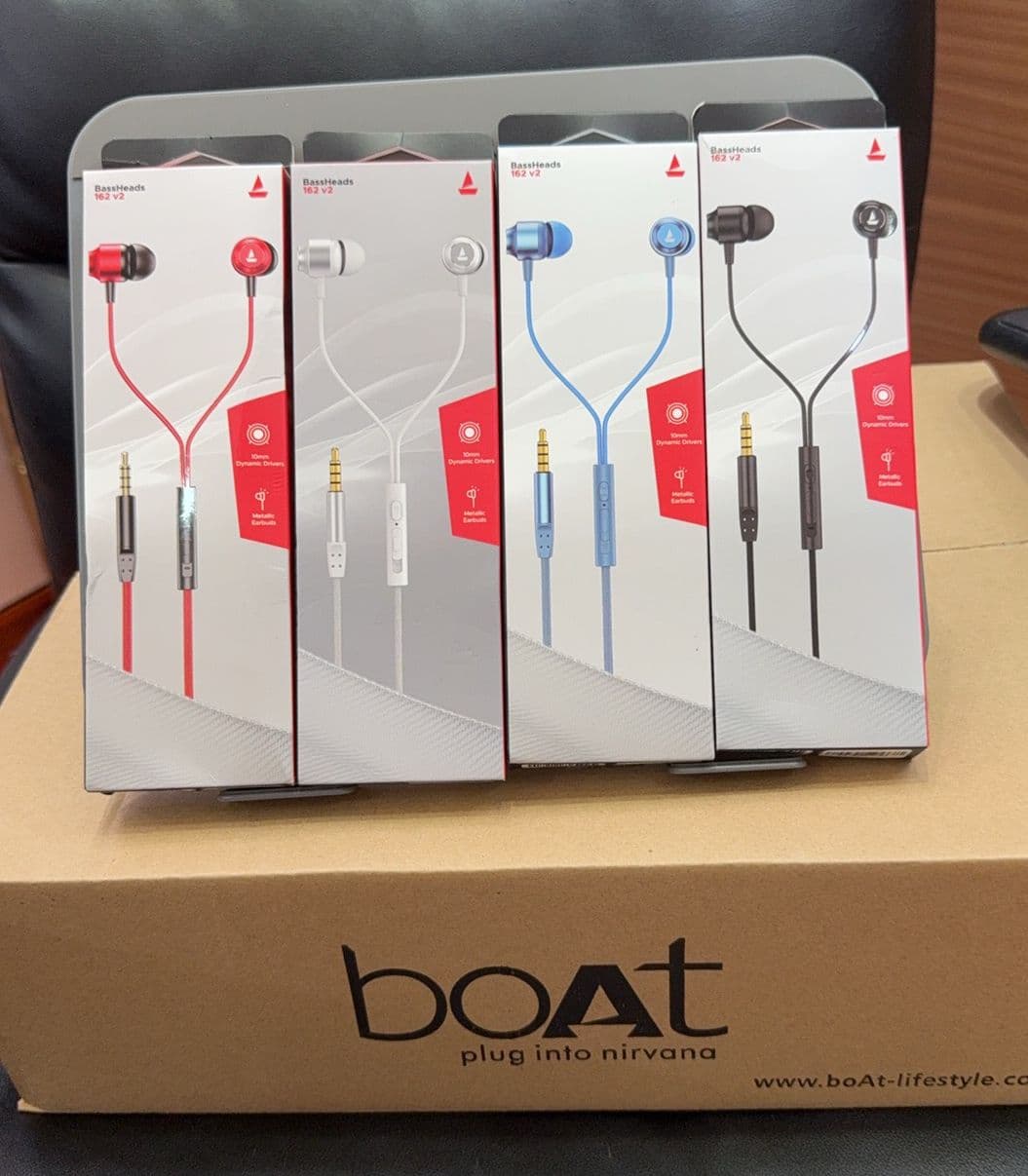 BoAt BassHeads 162 V2 Wired Earphones with Dynamic Drivers – Assorted Colors