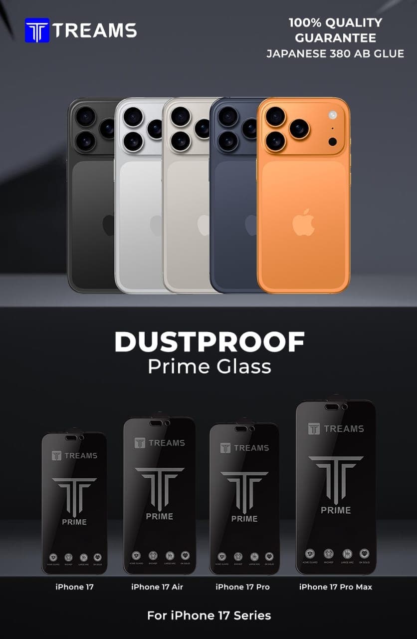 TREAMS Dustproof Prime Glass Screen Protector for iPhone – 100% Quality Guaranteed — Model: IP 11