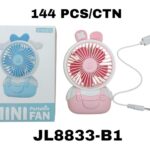 Handheld & Desktop USB Fan Model No: JL-8833 Portable mini fan USB charging