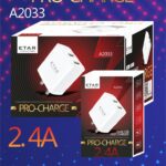 ETAR A2033 PRO CHARGE 2.4A DUAL USB FAST CHARGER V8