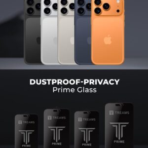 TREAMS Dustproof-Privacy Prime Glass Screen Protector for iPhone - 100% Quality Guaranteed