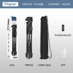 FITGEAR FG-668 HEAVY QUALITY TRIPOD 5.5 FEET HEIGHT WITH CARRY BAG