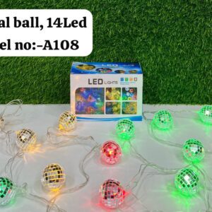 14-LED Crystal/Mirror Ball Disco String Lights - Model A108