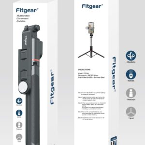 FITGEAR FG- M4 selfie stick LED with tripod available, 60 pcs ctn, 5 feet heigh
