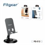 Fitgear FG-S12 360° Rotating Folding Desktop Stand – Adjustable Aluminum Mobile Phone & Tablet Holder for Desk