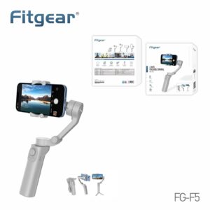 Fitgear FG-F5 3-Axis Foldable Smartphone Gimbal Stabilizer with Face Tracking & Tripod – Portable Handheld Video Stabilizer for iPhone & Android