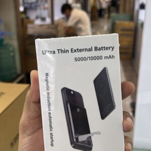 Ultra-Thin Magnetic Wireless Power Bank –10000mAh External Battery with Aluminum Alloy Build and Integrated Kickstand