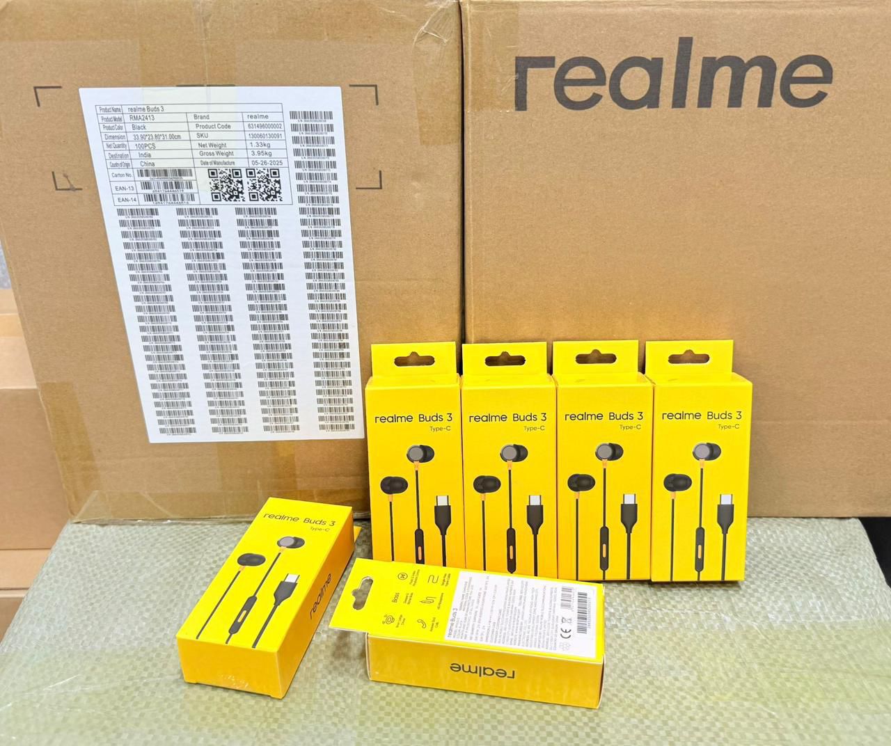 Realme Buds 3 Type C 💯 Original H/F All different different serial number