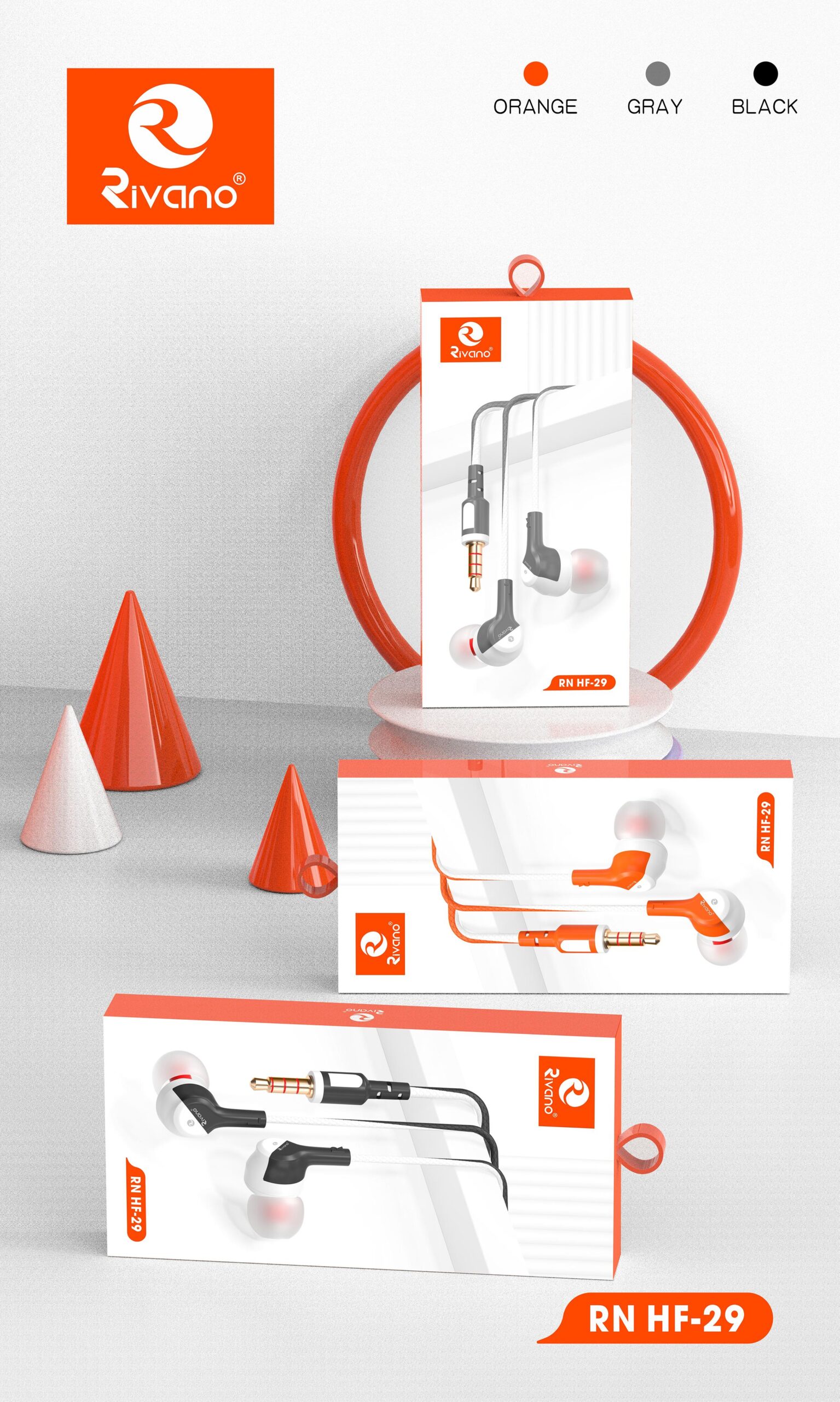 Rivano RN HF-29 Wired In-Ear Music Earphones with Mic | High-Fidelity Audio