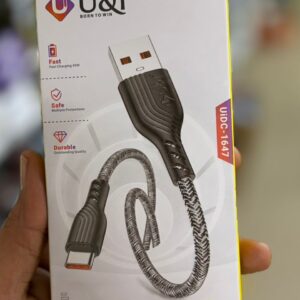 U&i Robotic Series UIDC-1647 USB to Type-C 45W Fast Charging Cable with Durable Braided Design