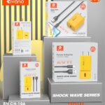 Rivano RN CH-106 Shock Wave 20W Fast Charger with Micro-USB (V8) Cable – QC 3.0 & Turbo Charge Technology