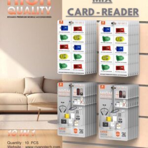 Rivano 10-in-1 High-Speed Mix Card Reader Pack - Universal Compatibility, 10 PCS