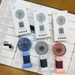 806 Cute Antler Design Portable Handheld Fan – 2-in-1 Rechargeable Desk & Handheld Fan with Stand