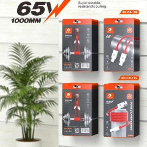 Rivano RN CB-108  Strong Series C to C Cable – 65W Ultra Fast Charging & Data Sync