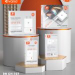 Rivano RN CH-107 30W Fighter Fast Charger with Type C USB Cable - High-Speed Power Adapter for Android