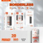 Rivano 500CC Borderless 3D Privacy Tempered Glass – Ultra Radian Screen Protector with Super Edge & ESD Anti-Static (Single Pack)