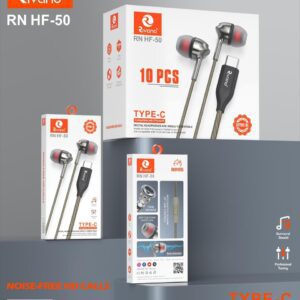 Rivano RN HF-50 Premium Type-C Wired Earphones – High-Definition Audio & Noise-Free Calling