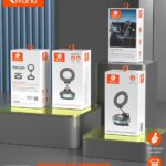 Rivano RN HO-19 Magnetic Vacuum Suction Mobile Holder – 360° Rotating Car Dashboard & Desktop Stand with Ultra-Strong Magnetic Force & One-Handed Operation