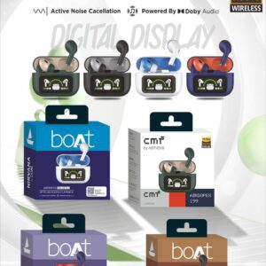 boAt Airdopes 199 Gen 3 TWS Earbuds with Active Noise Cancellation (ANC), 48H Playtime & Digital Display