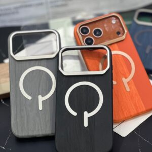 New metal camera leather 15w Megsafe Cover