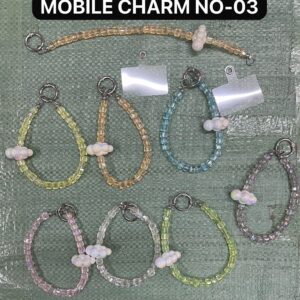 03 Iridescent Cloud Beaded Phone Strap - Crystal Cube Mobile Wristlet - Pastel Dreamy Aesthetic Phone Charm - Universal Hand Lanyard